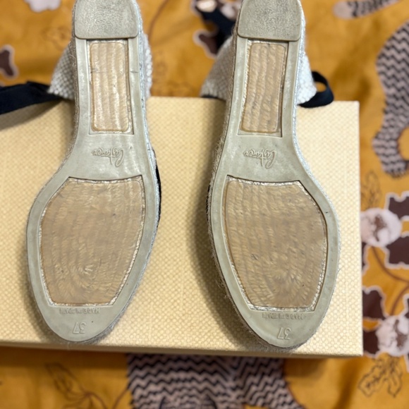 Black Castaner Carina 60 Wedge Espadrille Size 37, Worn Once - Picture 4 of 7